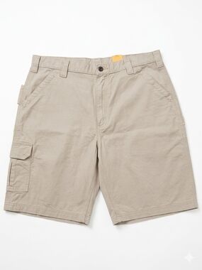 Carhartt Khaki Tan Cargo Shorts with Utility Pocket
